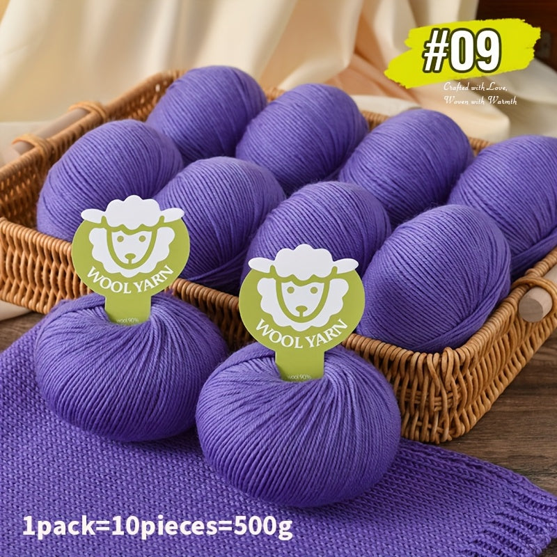 New Sheep Premium Wool Yarn 10 Balls 500g Knitting Kit