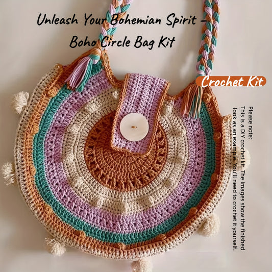Boho Crochet Bag Making Kit With All Materials Included