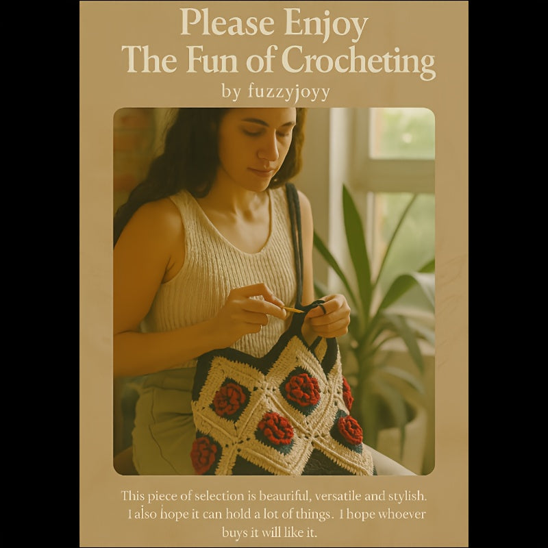Rose Granny Bag Crochet Kit Crafting Project Pattern
