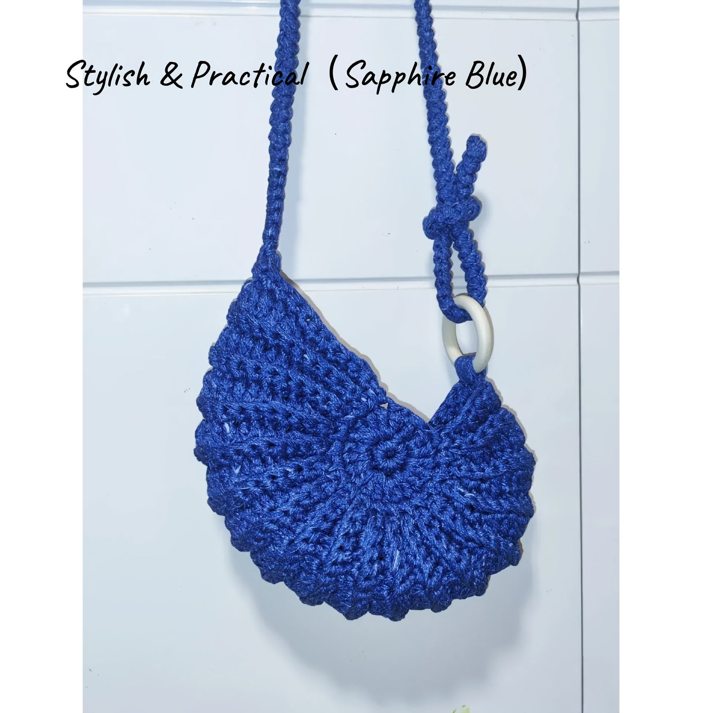 Seashell Crochet Bag Kit With Jute Cord Hook Boho Crossbody