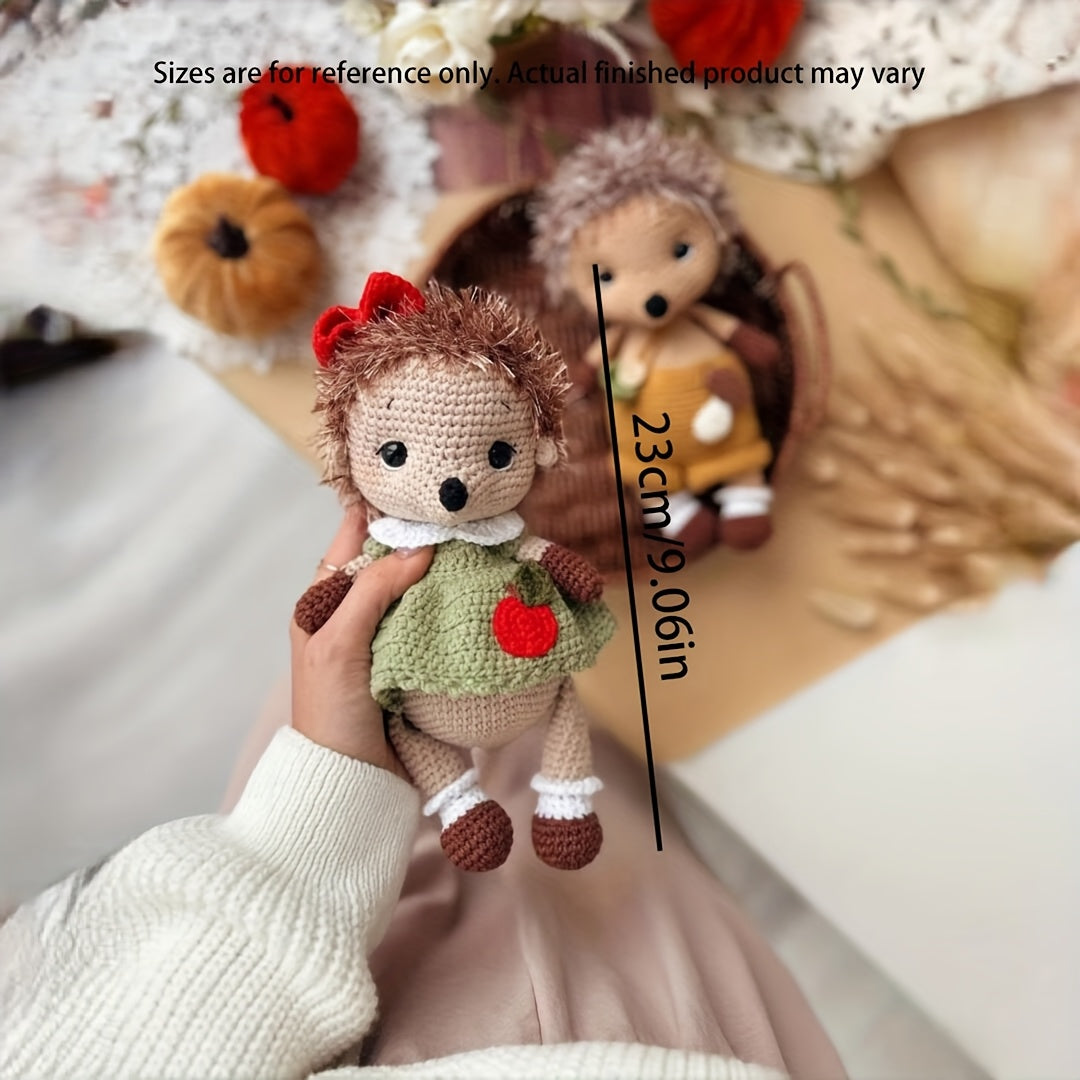 Two Hedgehog Couple Crochet Kit With Instructions And Yarn