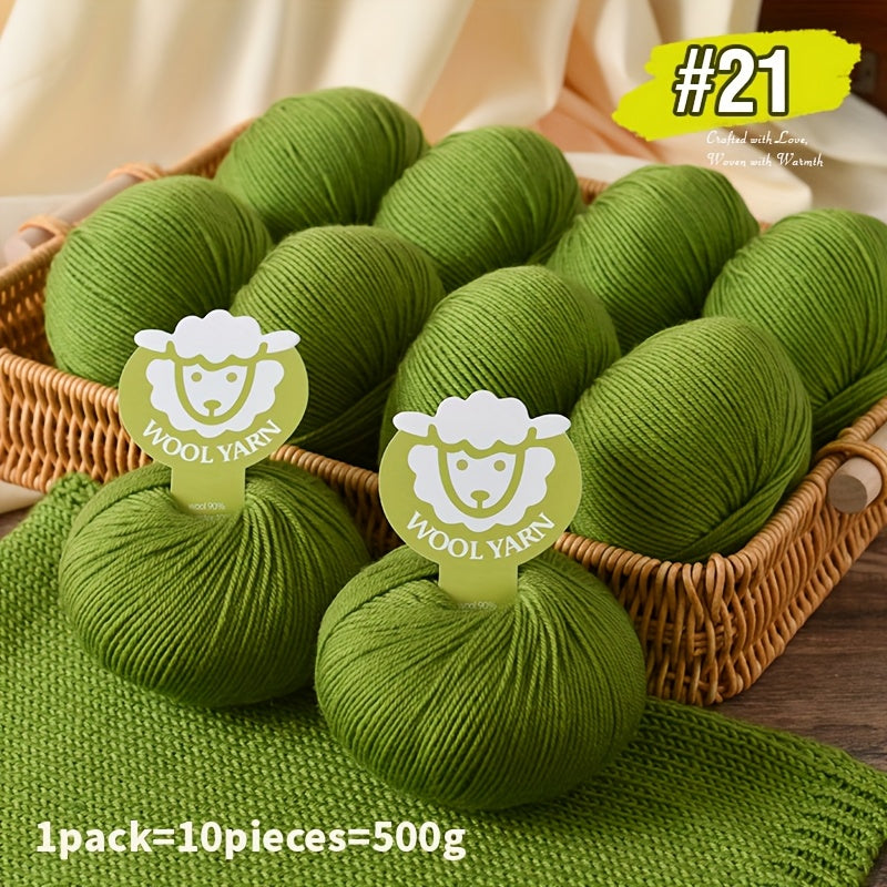 New Sheep Premium Wool Yarn 10 Balls 500g Knitting Kit