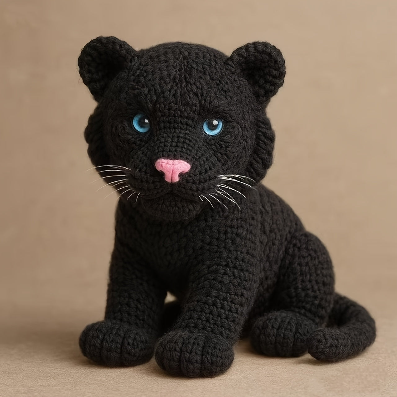 1 Set of Challenging Amigurumi White Tiger and Rare Black Tiger Crochet Patterns, Suitable for Those with Crochet Basics, Four Colors to Choose From