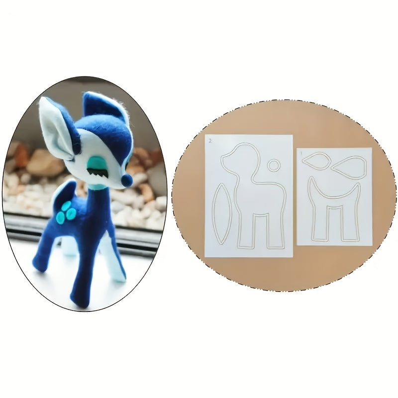 Deer-shaped sewing template with Expressive Eyes & Ears - Highquality Pattern Aid for Quilting, Costume Design, Decorative Embroidery - Crafting Tool for Beginners & Experts - Precise Fabric Drawing Sewing Template, DIY Hobby