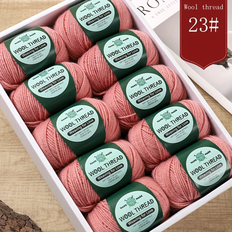 Australian Wool Yarn 10 Balls Pack For Knitting Crocheting