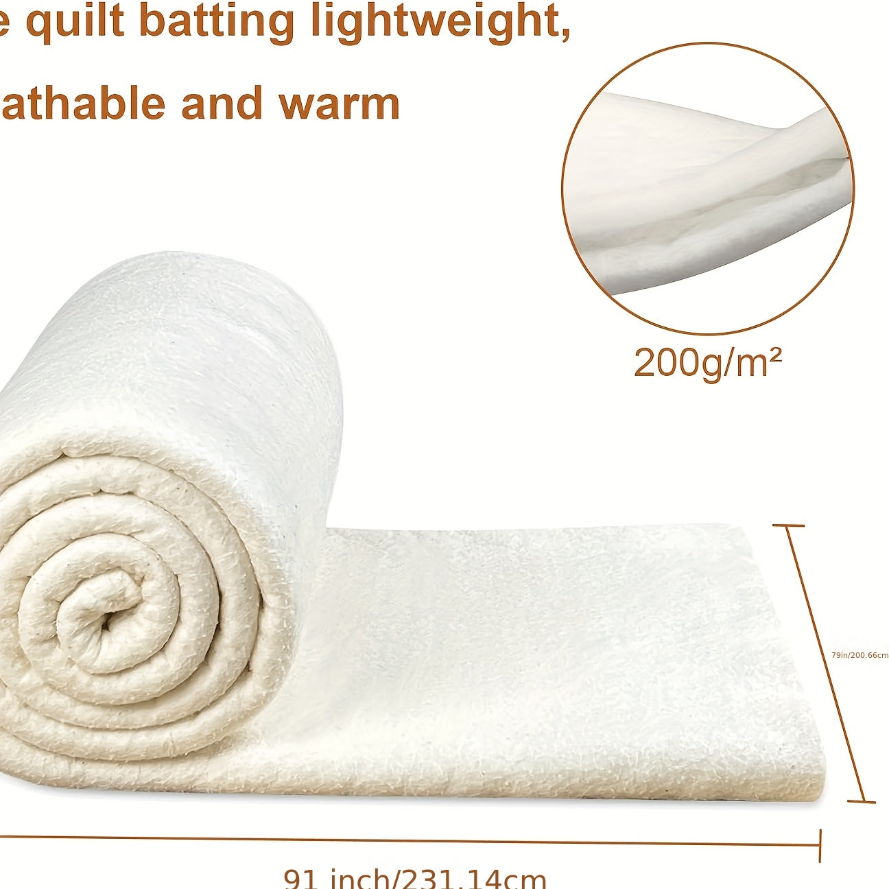 PurelyNatural All Season Cotton Quilt Batting for Quilts